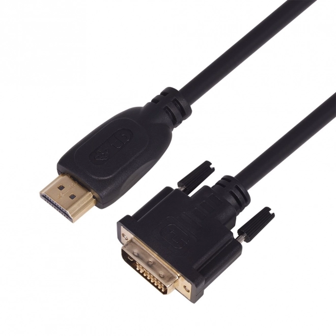 Kabel HDMI - DVI 1,8 m DVI 24+1, pozlacený