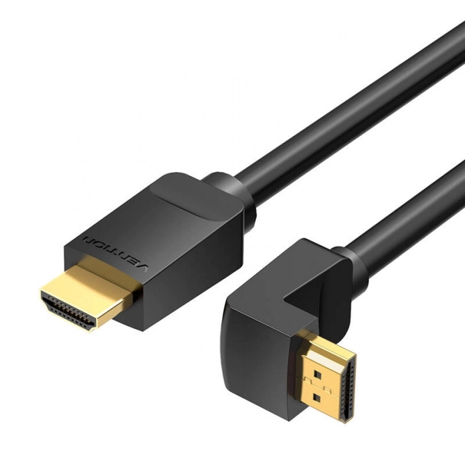 Kabel HDMI 2.0 Vention AAQBH 2m, úhlový 270°, 4K 60Hz (černý)