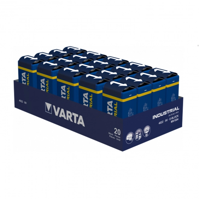 9V alkalická baterie Varta Industrial Pro 6LR61 - 1 kus