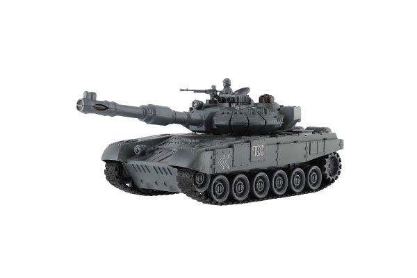 Tank RC 2ks 36cm+dobíjecí pack tanková bitva se zvukem se světlem v krabici 42x32x14cm