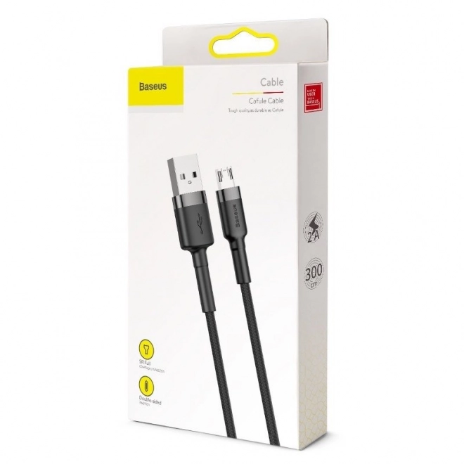 Baseus Cafule Cable USB For Micro 2A 3m šedo-černý