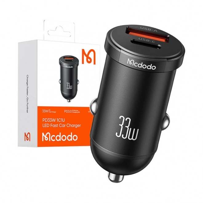 Nabíječka do auta Mcdodo CC-2320, USB-C + USB-A, 30W