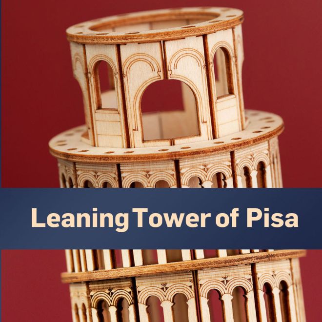 Šikmá věž v Pise - 3D dřevěná stavebnice