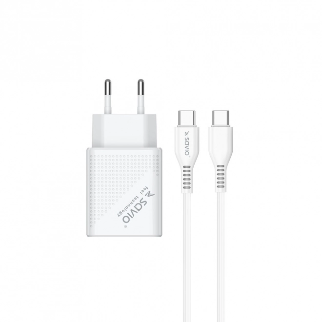 Rychlonabíjení USB síťová nabíječka Power Delivery 3.0 18W +1m kabel USB typu C, LA-05 C