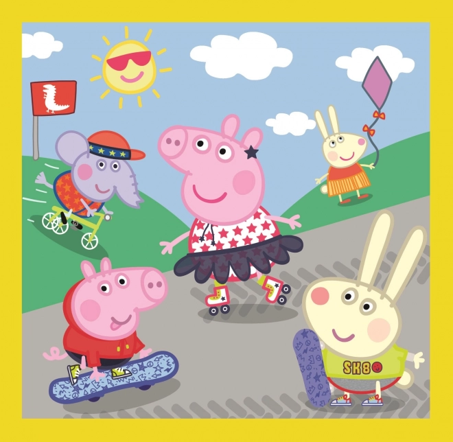 Puzzle 3v1 - Prasátko Peppa