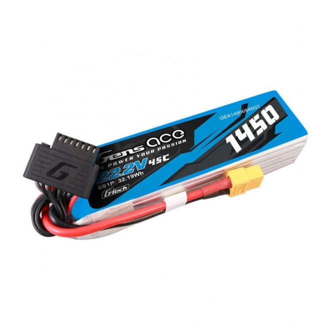 Gens Ace G-Tech 1450mAh 22,2V 45C 6S1P Lipo Battery Pack s konektorem XT60