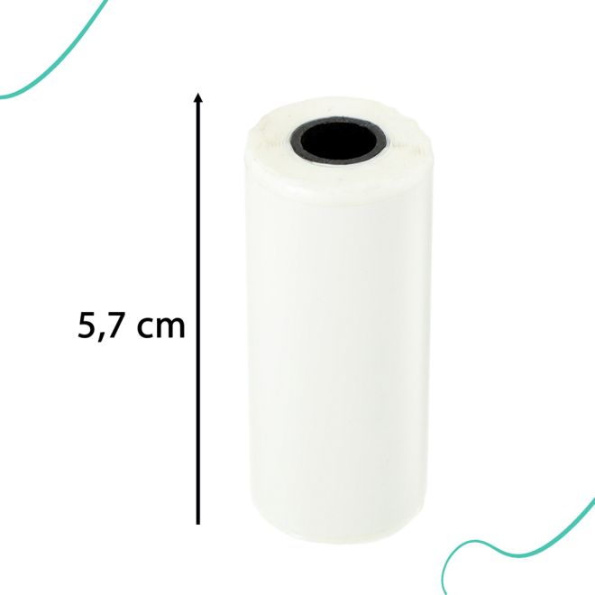 Termální samolepicí papír v rolích pro mini tiskárnu 5,7 cmx4,5 m 5 kusů