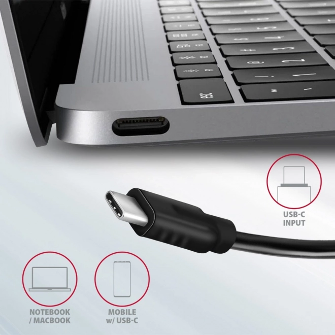 HMC-5G2 Víceportový rozbočovač 2x USB-A + 2x USB-C + HDMI, USB-C 3.2 Gen 2 10Gbps, PD 60W, 13cm kabel USB-C