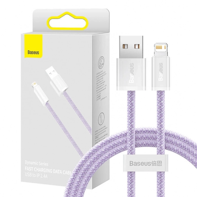 Baseus Dynamic kabel USB-Lightning, 2,4 A, 1 m (fialový)