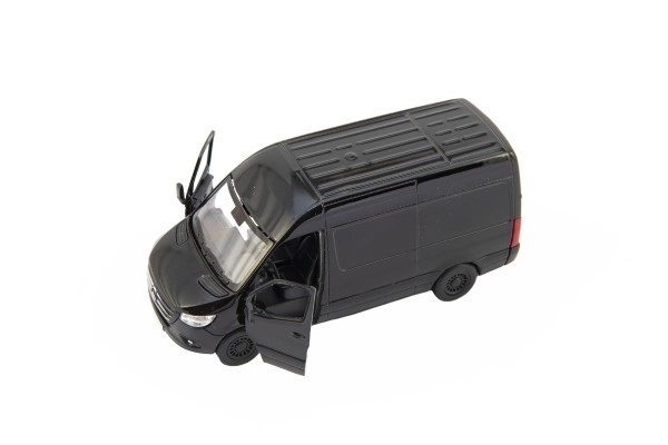 Auto/dodávka Kinsmart Mercedes-Benz Sprinter 1:48 kov/plast 12,5cm na zpětné nat. 4barvy 12ks v boxu