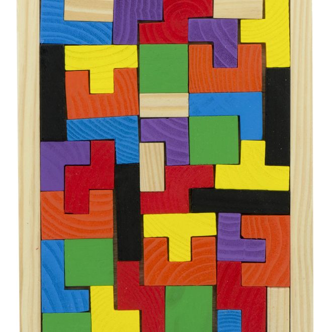 Tetris - dřevěná logická hra