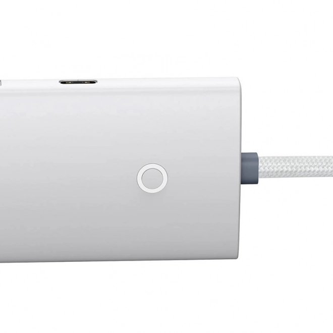 Baseus Lite Series Hub 4v1 USB-C na 4x USB 3.0 + USB-C, 25cm (bílý)