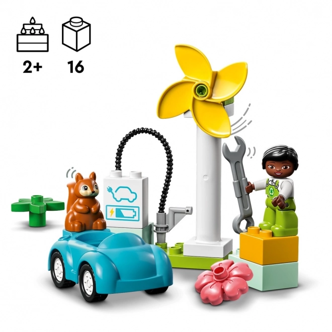 LEGO® DUPLO® 10985 Větrná turbína a elektromobil