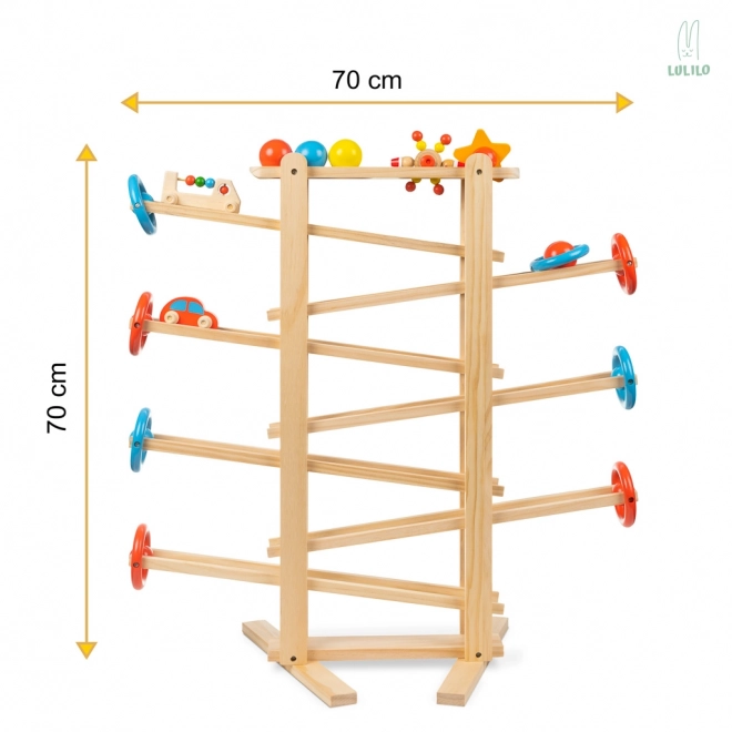 Dřevěná kuličková dráha 70 cm XXL