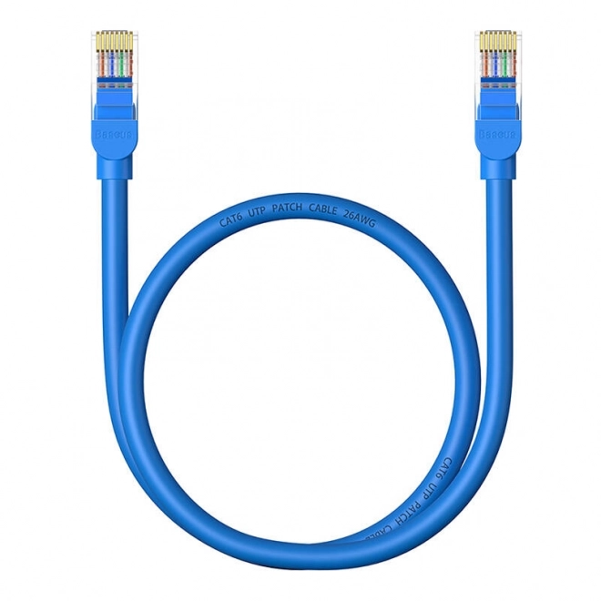 Kulatý kabel Baseus Ethernet RJ45, Cat.6, 0,5 m (modrý)