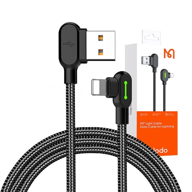 Kabel USB-Lightning, Mcdodo CA-4679, úhlový, 3m (černý)