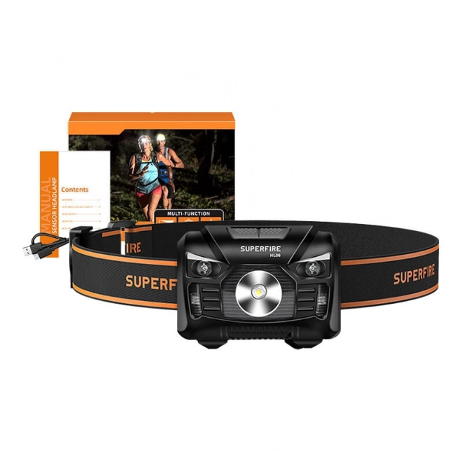 Headlight Superfire HL06, 500lm, USB