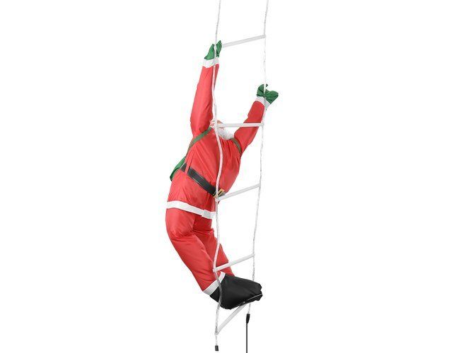 LED Santa Claus na žebříku - 120 cm