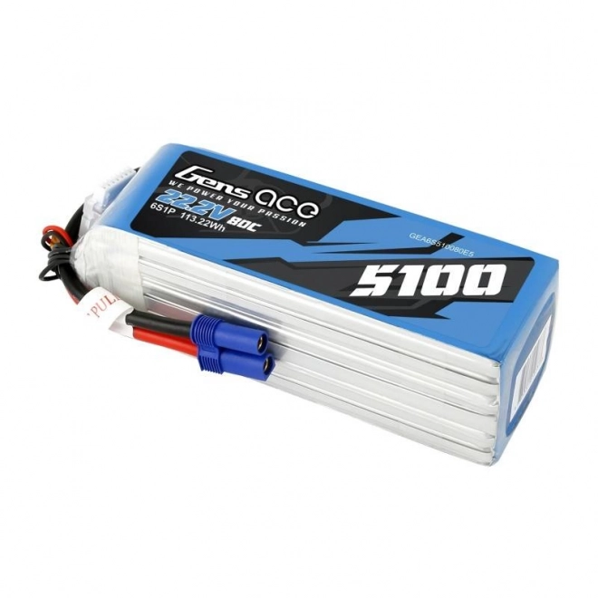 Baterie GensAce 5100mAh 22,2V 80C 6S1P EC5