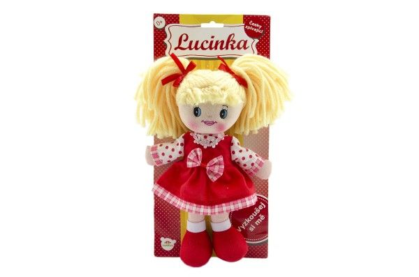 Česky zpívající hadrová panenka Lucinka - 30 cm