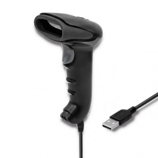 Laserový snímač čárových kódů 1D | CCD | USB | Black