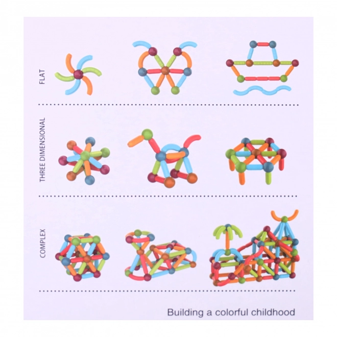 Magnetické stavebnice - sada 102 kusů