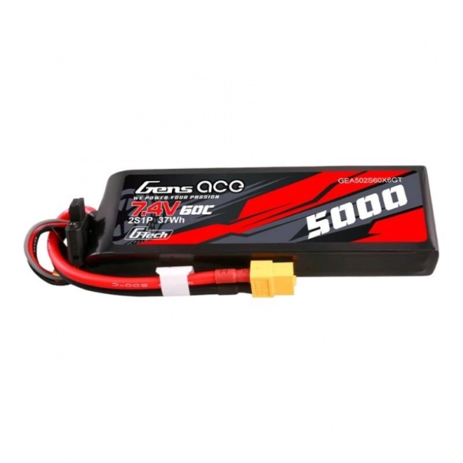 Gens ace G-Tech 5000mAh 7,4V 60C 2S1P Lipo pouzdro z PC materiálu s XT60 konektorem