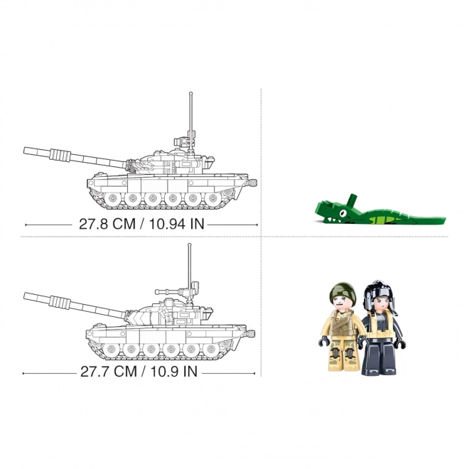 Sluban Model Bricks M38-B1011 Bitevní tank T-72B3 2v1