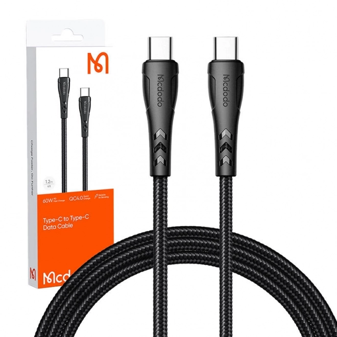 Kabel USB-C na USB-C Mcdodo CA-7641, PD 60W, 1,2 m (černý)