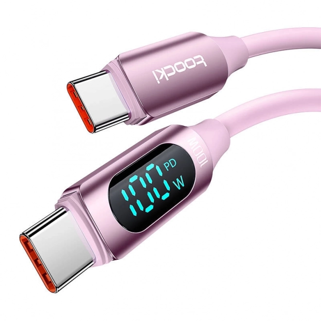 Kabel USB-C na USB-C Toocki TXCTT1- XX04-B2, 2m, FC 100W (růžový)