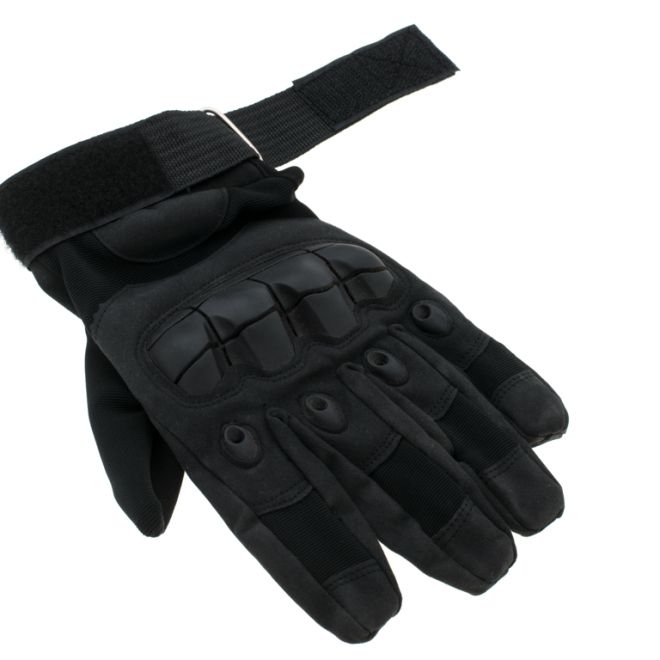 Taktické vojenské rukavice s ochranou kloubů L černé