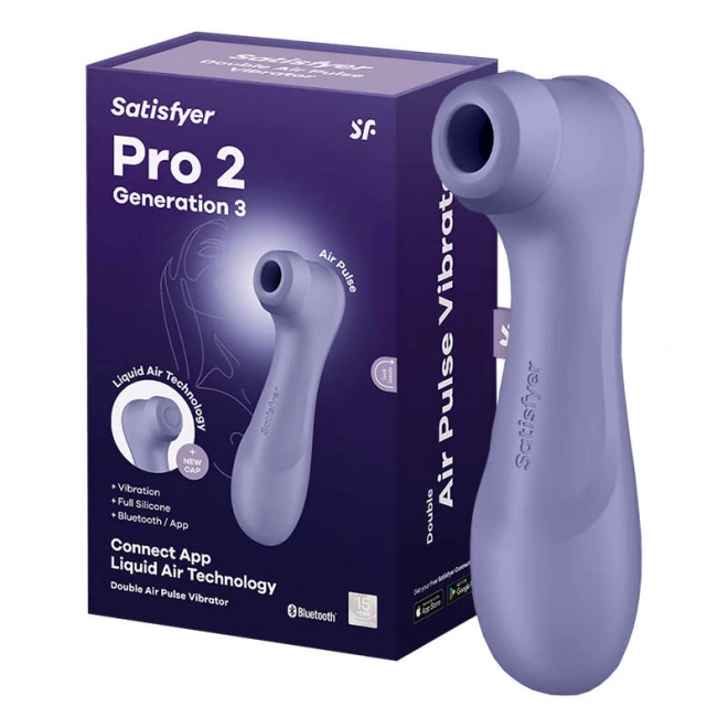 Masážní přístroj na klitoris s aplikací Satisfyer Pro 2 Generation 3 (fialový)