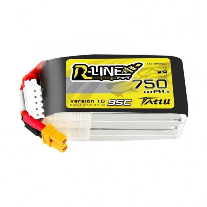 Baterie Tattu R-Line 750mAh 14,8V 95C 4S1P JST-XHR