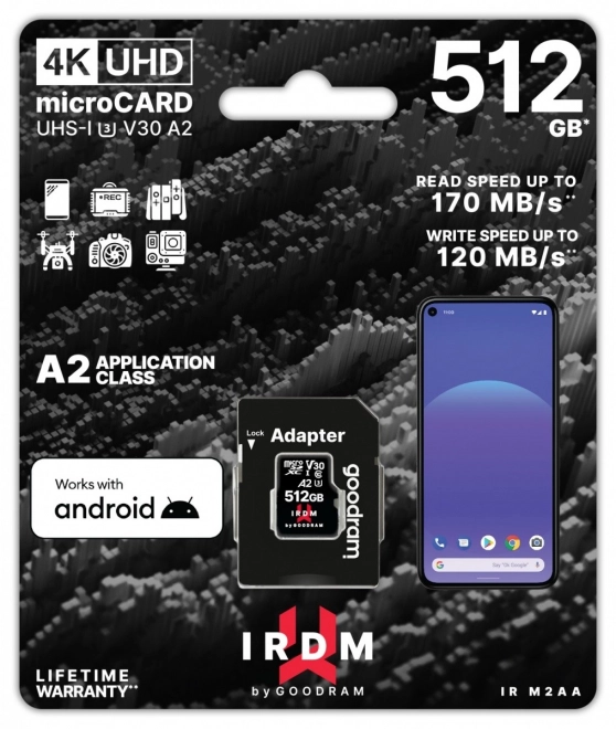 Paměťová karta Goodram microSD IRDM 512GB UHS-I U3