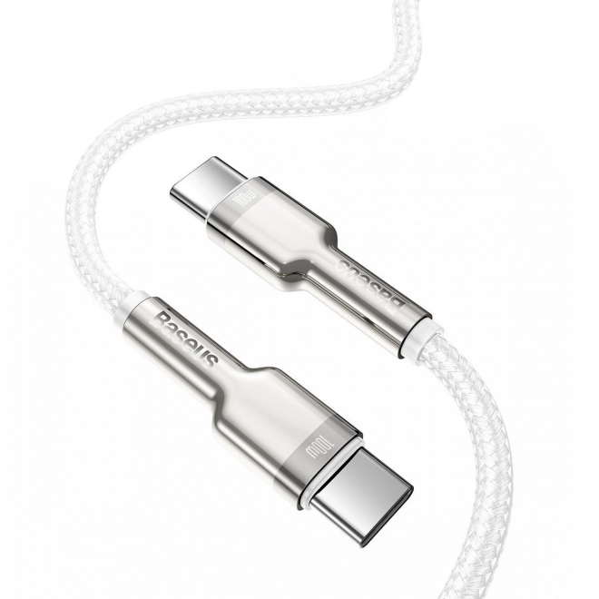 Kabel USB-C na USB-C Baseus Cafule, 100W, 2m (bílý)