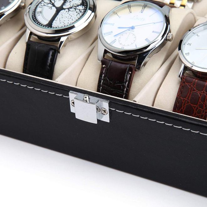 Elegantní box na 12 kusů hodinek