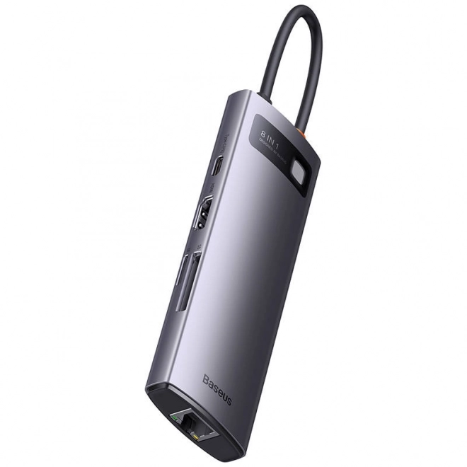 Rozbočovač 8w1 Baseus StarJoy Metal Glam Series, USB-C do HDMI + 3 x USB 3.0 + USB-C PD + RJ45 + SD/TF