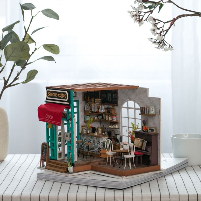 Šimonova kavárna - DIY Miniaturní kavárna v domečku pro panenky