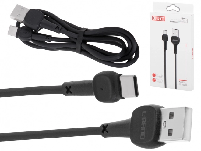 Černý rychlonabíjecí USB kabel