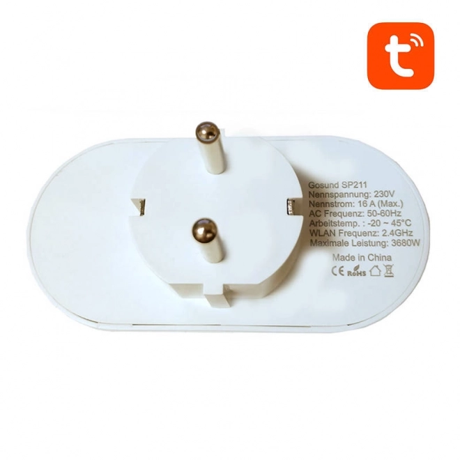 Dual smart plug WiFi Gosund SP211 3500W, Tuya