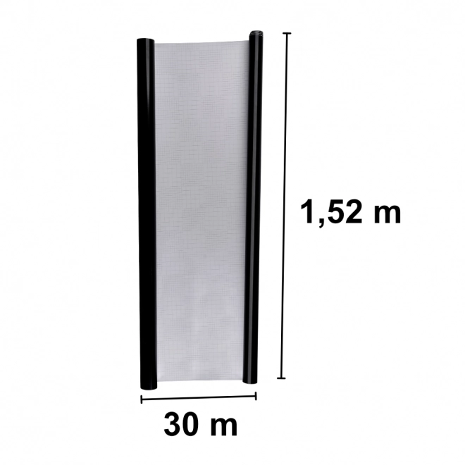 Světlá lesklá role černé fólie - 1,52 x 30 m