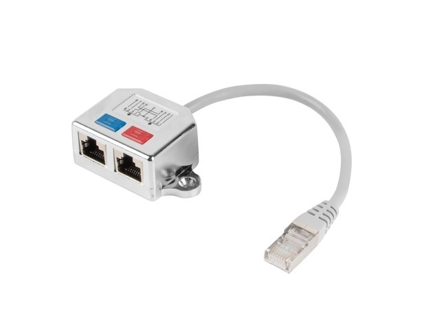 Adaptér LAN splitter RJ-45 - 2x RJ-45 FTP