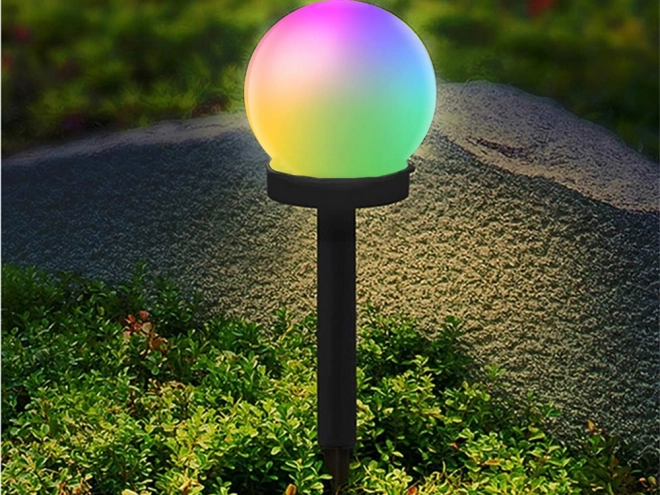 4x solární zahradní lampa Rgb Ball Driven 10 cm