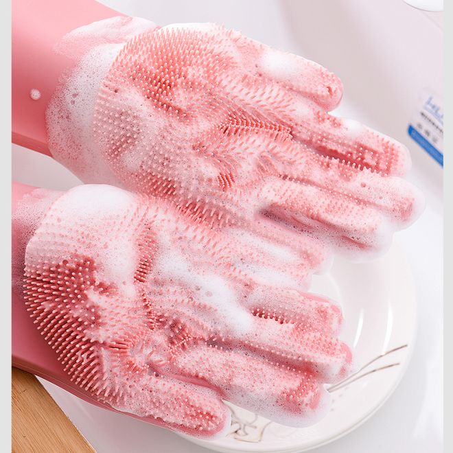 Silikonové rukavice na mytí nádobí – Tyrkysová