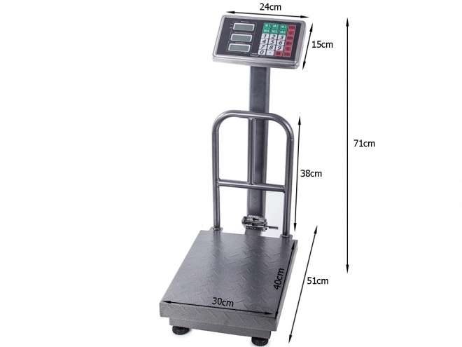 Elektronická skladová váha s opěradlem 100 kg lcd