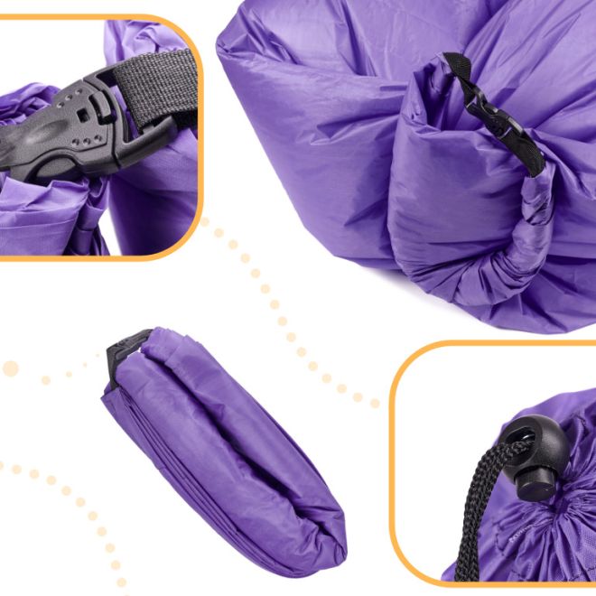 Nafukovací lehátko Lazy Bag – Fialové