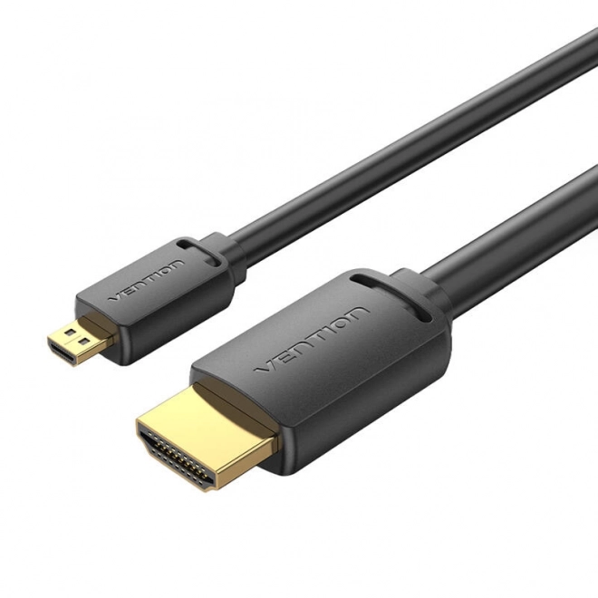 Kabel HDMI-D samec na HDMI-A samec Vention AGIBF 1m, 4K 60Hz (černý)