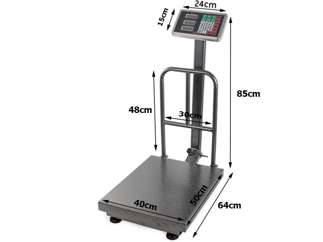 Elektronická skladová váha s opěradlem 300 kg lcd