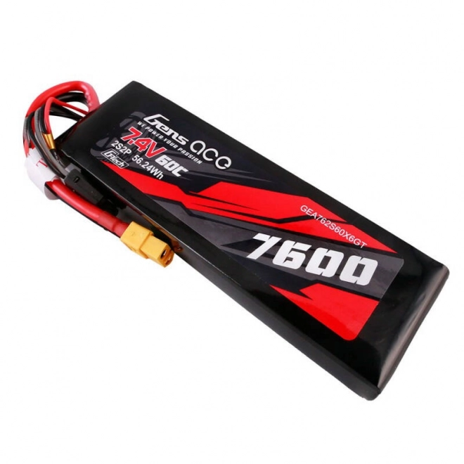 Gens ace G-Tech 7600mAh 7.4V 60C 2S2P Lipo baterie PC mat Battery