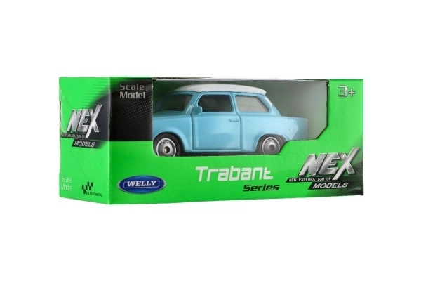 Auto Welly Trabant 1:60 kov 7cm volný chod v krabičce